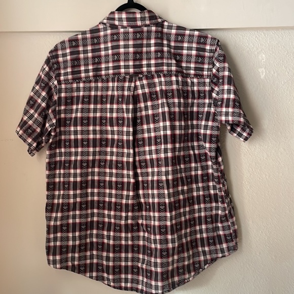 Vintage Bobbie Brooks cotton plaid short sleeve button down shirt with hearts - Picture 5 of 5